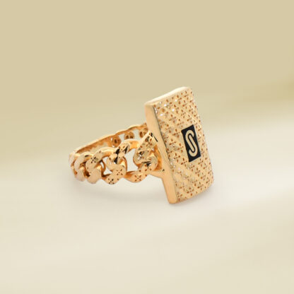 18K Yellow Gold Brand-Inspired Ladies' Ring - Image 2