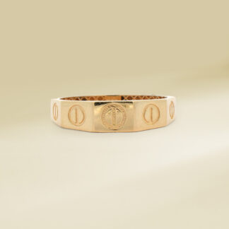 18K Yellow Gold Brand-Inspired Ladies' Ring