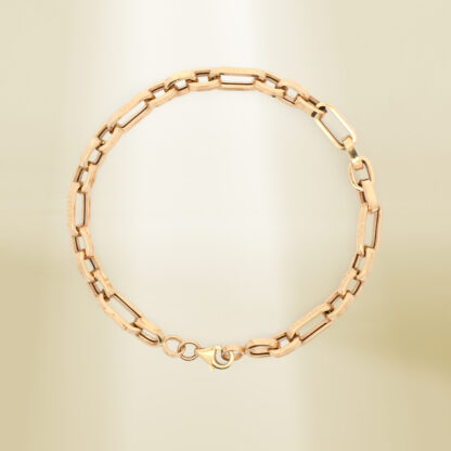 18K Yellow Gold Figaro Chain Brand-Inspired Bracelet - Image 2