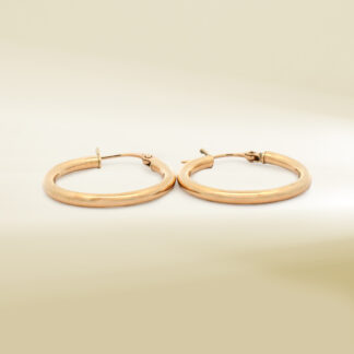 18K Yellow Gold Hoop Earrings