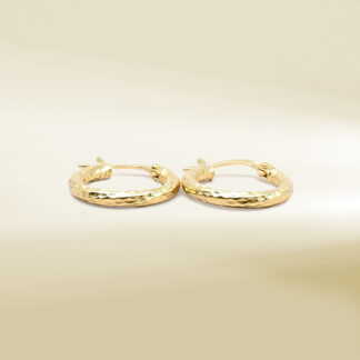 18K Yellow Gold Mini Hoop Earrings