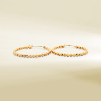 18K Yellow Gold Hoop Earrings