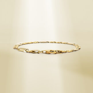 18K Yellow Gold Figaro Chain Bracelet