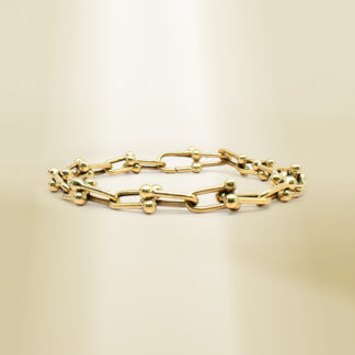 18K Yellow Gold Brand-Inspired Bracelet