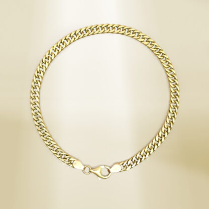 18K Yellow Gold Curb Chain Bracelet - Image 2