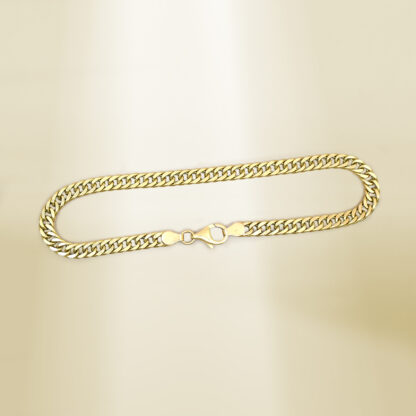 18K Yellow Gold Curb Chain Bracelet - Image 3