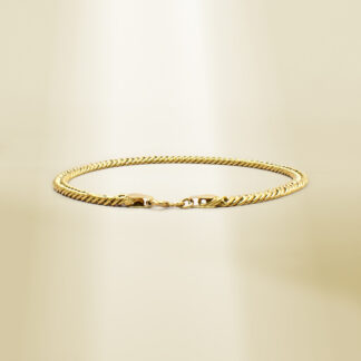 18K Yellow Gold Curb Chain Bracelet