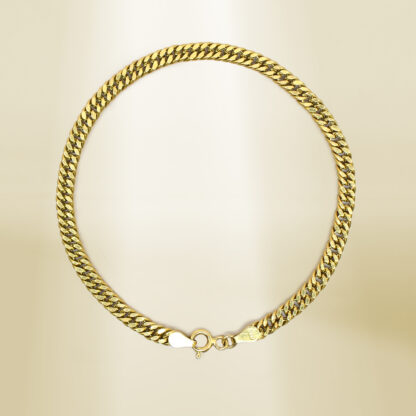 18K Yellow Gold Curb Chain Bracelet - Image 2