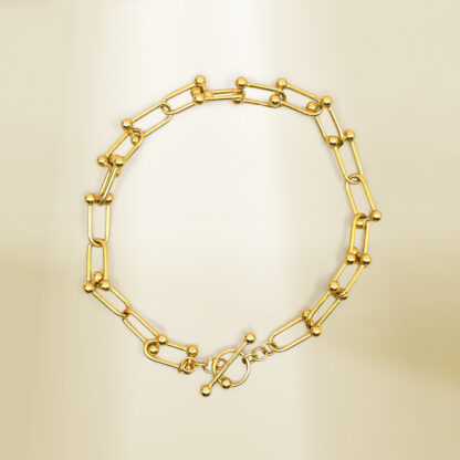 18K Yellow Gold Brand-Inspired Bracelet - Image 2