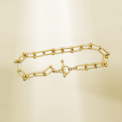 18K Yellow Gold Brand-Inspired Bracelet - Image 3
