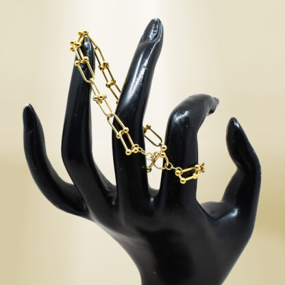 18K Yellow Gold Brand-Inspired Bracelet - Image 4