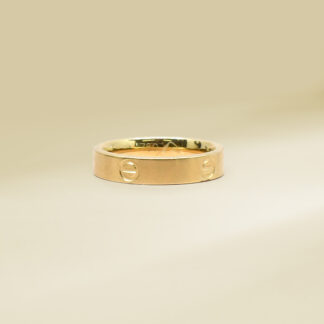 18K Yellow Gold Brand-Inspired Ladies' Ring