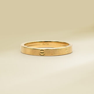 18K Yellow Gold Brand-Inspired Ladies' Ring