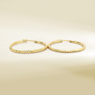 18K Yellow Gold Hoop Earrings