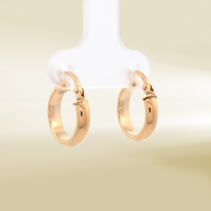18K Yellow Gold Huggie Earrings - Image 4