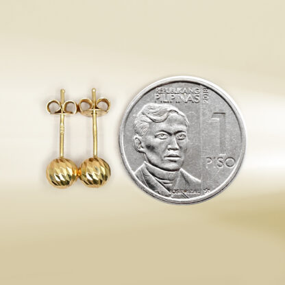 18K Yellow Gold Stud Earrings - Image 2