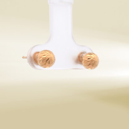 18K Yellow Gold Stud Earrings - Image 4