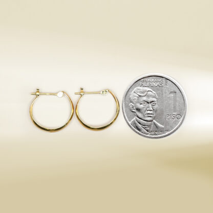 18K Yellow Gold Hoop Earrings - Image 2