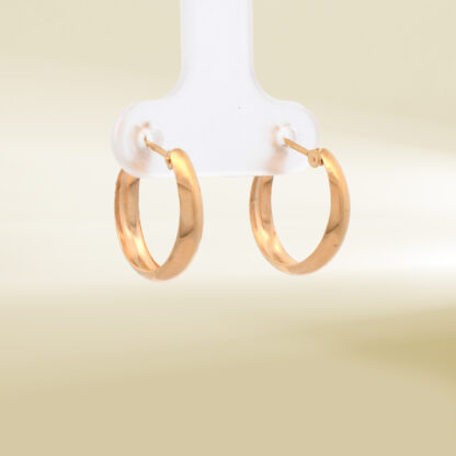 18K Yellow Gold Hoop Earrings - Image 4