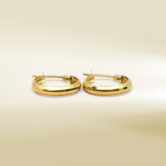 18K Yellow Gold Hoop Earrings