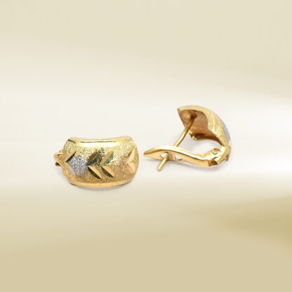 18K Two-Tone Earrings - Image 3