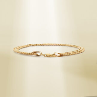 18K Yellow Gold Double Curb Bracelet