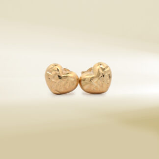 18K Yellow Gold Mini Heart Earrings