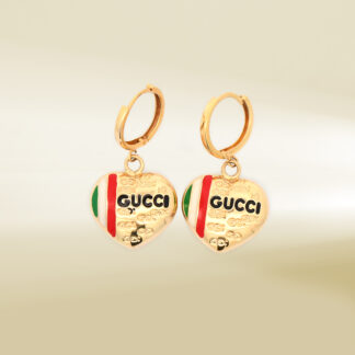 18K Yellow Gold Brand-Inspired Huggie Earrings