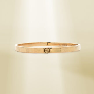 18K Yellow Gold Brand-Inspired Screw Type Bangle