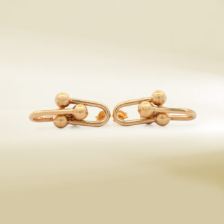 18K Yellow Gold Brand-Inspired Earrings