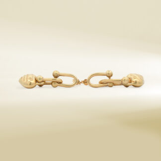 18K Yellow Gold Brand-Inspired Earrings