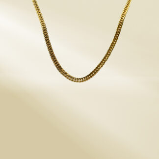 18K Yellow Gold Curb Chain Necklace