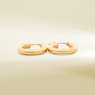 18K Yellow Gold Hoop Earrings