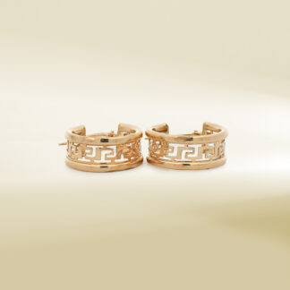 18K Yellow Gold Oval Shape Hoop Earrings