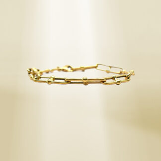 18K Yellow Gold Brand-Inspired Bracelet