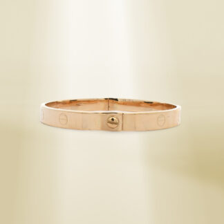 18K Yellow Gold Brand-Inspired Screw Type Bangle