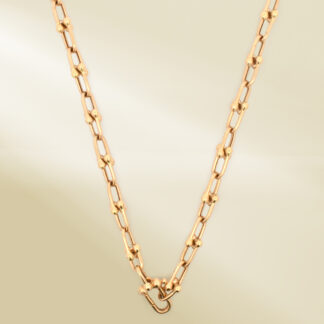 18K Yellow Gold Brand-Inspired Necklace