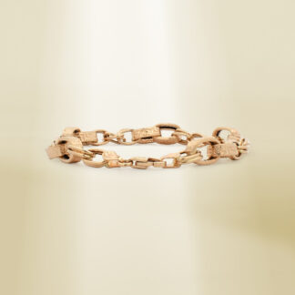 18K Yellow Gold Brand-Inspired Cable Chain Bracelet