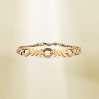 18K Yellow Gold Popcorn Chain Bracelet