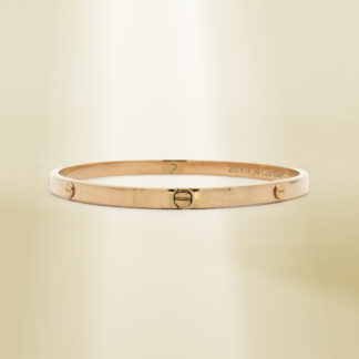 18K Yellow Gold Brand-Inspired Screw Type Bangle