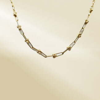 18K Yellow Gold Brand-Inspired Necklace
