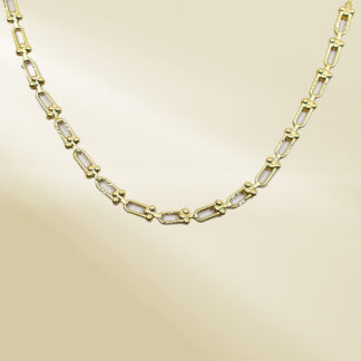 18K Yellow Gold Brand-Inspired Necklace