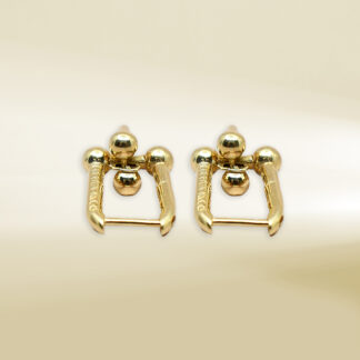 18K Yellow Gold Brand-Inspired'  Earrings
